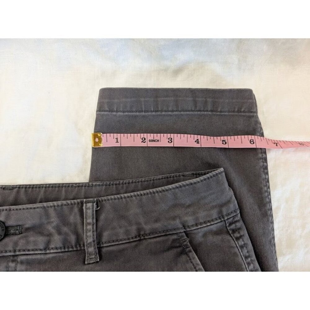 Eddie Bauer women's size 10 gray chino pants flat front casual ankle work H1 - Picture 5 of 9